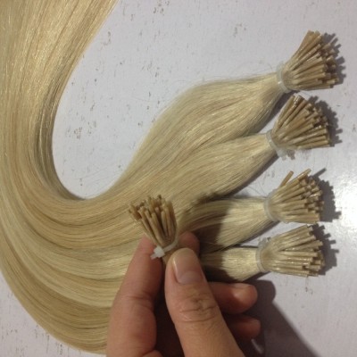 wholesale beige blonde human hair stick I tip hair extension