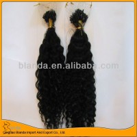 Curly micro ring Brazilian hair extension