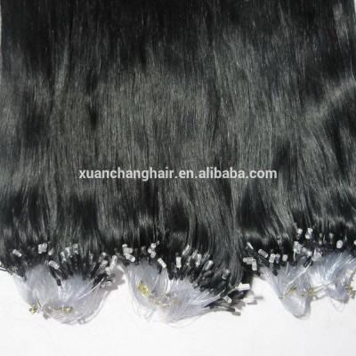 no shedding tangle free micro links hair extension natural black color 1g/strand